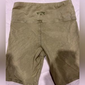 Women’s Billabong biker shorts in sage green